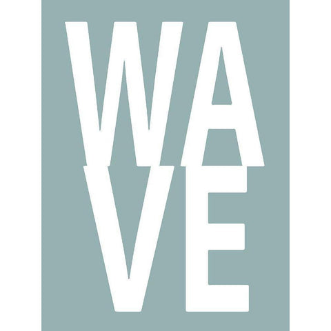 Wave Aqua White Modern Wood Framed Art Print by MacDowell, Jamie