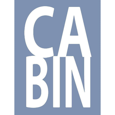 Cabin Blue Black Modern Wood Framed Art Print with Double Matting by MacDowell, Jamie