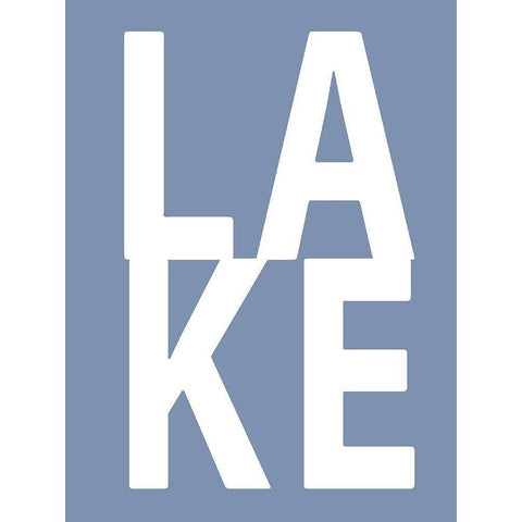 Lake Blue White Modern Wood Framed Art Print by MacDowell, Jamie