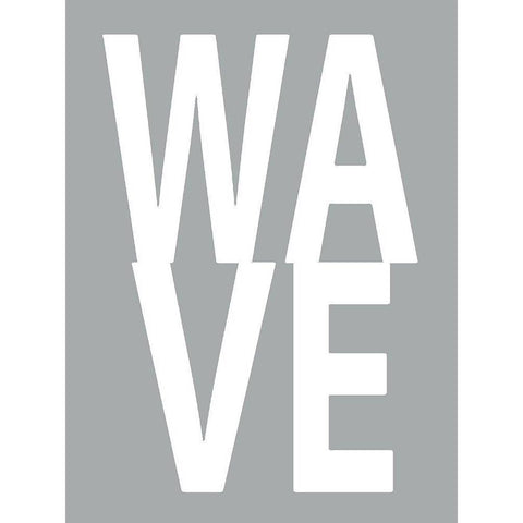 Wave Gray White Modern Wood Framed Art Print by MacDowell, Jamie