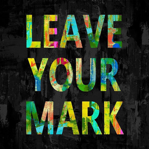 Leave Your Mark in Color Gold Ornate Wood Framed Art Print with Double Matting by MacDowell, Jamie