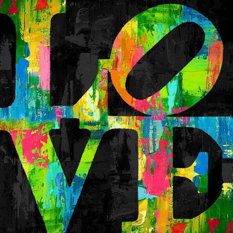 Love II Black Modern Wood Framed Art Print by MacDowell, Jamie