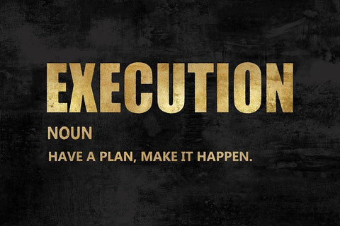 Execution in Gold Black Ornate Wood Framed Art Print with Double Matting by MacDowell, Jamie