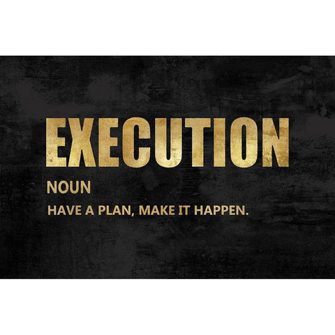 Execution in Gold Black Modern Wood Framed Art Print by MacDowell, Jamie