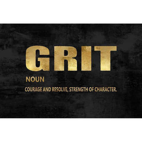 Grit in Gold Black Modern Wood Framed Art Print with Double Matting by MacDowell, Jamie