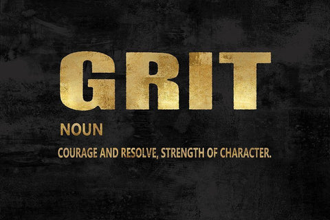 Grit in Gold Black Ornate Wood Framed Art Print with Double Matting by MacDowell, Jamie