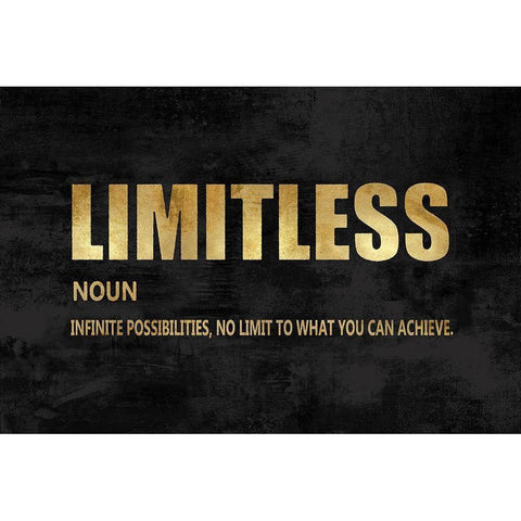 Limitless in Gold Black Modern Wood Framed Art Print by MacDowell, Jamie