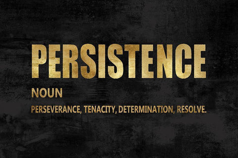 Persistence in Gold Black Ornate Wood Framed Art Print with Double Matting by MacDowell, Jamie