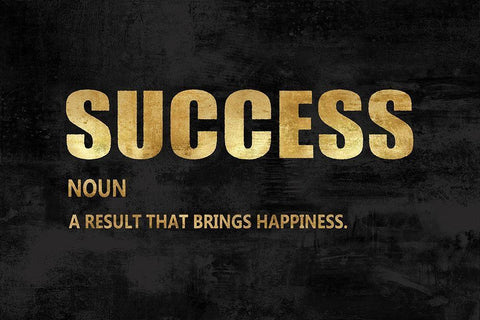 Success in Gold White Modern Wood Framed Art Print with Double Matting by MacDowell, Jamie