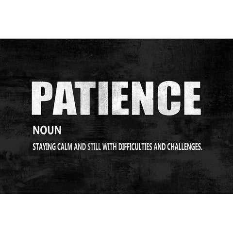 Patience on Black Gold Ornate Wood Framed Art Print with Double Matting by MacDowell, Jamie