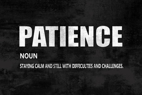 Patience on Black Black Ornate Wood Framed Art Print with Double Matting by MacDowell, Jamie