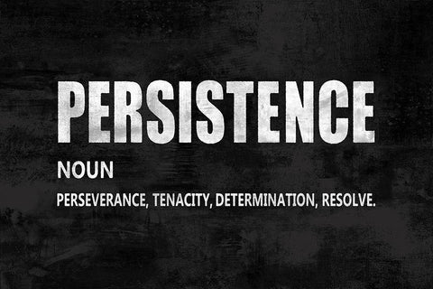 Persistence on Black Black Ornate Wood Framed Art Print with Double Matting by MacDowell, Jamie