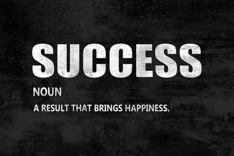 Success on Black Black Ornate Wood Framed Art Print with Double Matting by MacDowell, Jamie