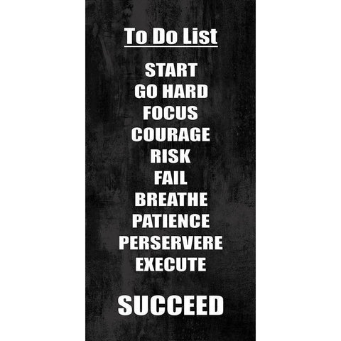 To Do List on Black White Modern Wood Framed Art Print by MacDowell, Jamie