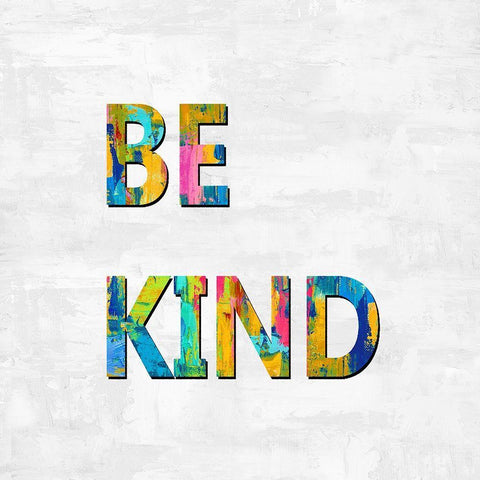 Be Kind in Color Black Ornate Wood Framed Art Print with Double Matting by MacDowell, Jamie