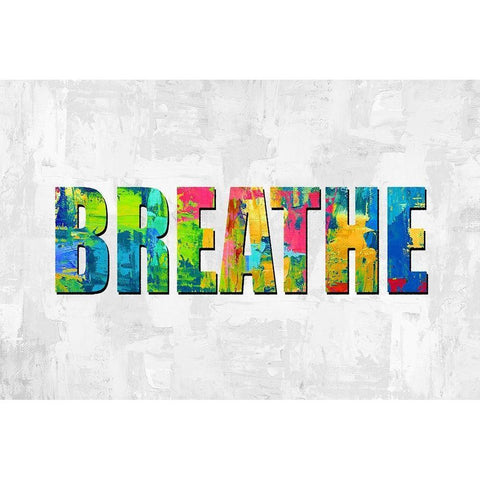 Breathe in Color Black Modern Wood Framed Art Print by MacDowell, Jamie