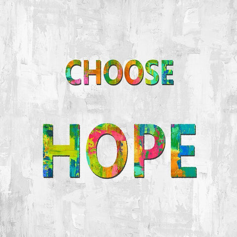 Choose Hope in Color Gold Ornate Wood Framed Art Print with Double Matting by MacDowell, Jamie