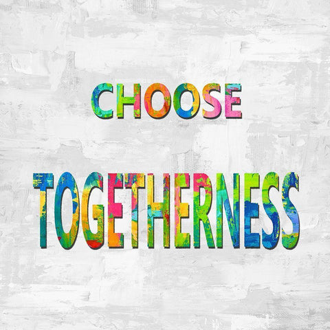 Choose Togetherness in Color Black Modern Wood Framed Art Print by MacDowell, Jamie