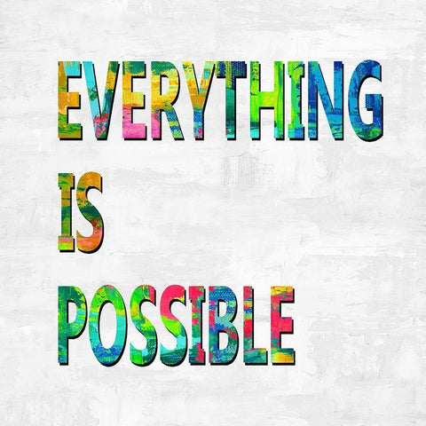 Everything is Possible Color Gold Ornate Wood Framed Art Print with Double Matting by MacDowell, Jamie