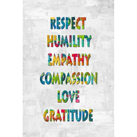 Respect Humility in Color Black Modern Wood Framed Art Print with Double Matting by MacDowell, Jamie