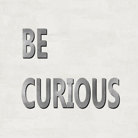 Be Curious White Modern Wood Framed Art Print with Double Matting by MacDowell, Jamie