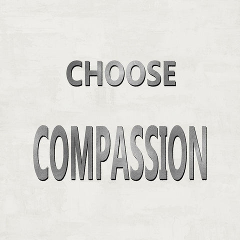 Choose Compassion Black Modern Wood Framed Art Print with Double Matting by MacDowell, Jamie