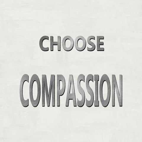 Choose Compassion Black Ornate Wood Framed Art Print with Double Matting by MacDowell, Jamie