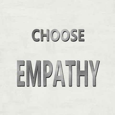 Choose Empathy Black Modern Wood Framed Art Print with Double Matting by MacDowell, Jamie