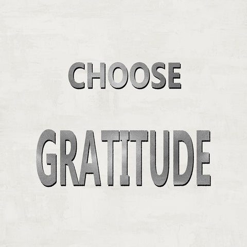 Choose Gratitude White Modern Wood Framed Art Print by MacDowell, Jamie