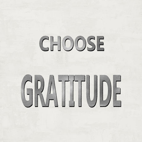 Choose Gratitude White Modern Wood Framed Art Print with Double Matting by MacDowell, Jamie