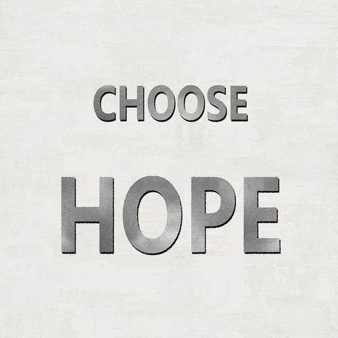 Choose Hope White Modern Wood Framed Art Print by MacDowell, Jamie