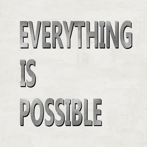 Everything is Possible White Modern Wood Framed Art Print by MacDowell, Jamie