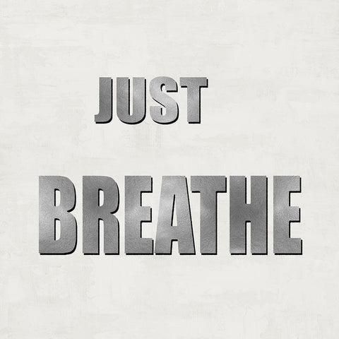 Just Breathe White Modern Wood Framed Art Print with Double Matting by MacDowell, Jamie