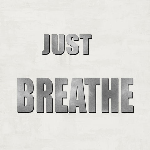 Just Breathe Black Modern Wood Framed Art Print by MacDowell, Jamie