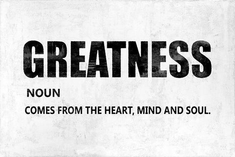 Greatness White Modern Wood Framed Art Print with Double Matting by MacDowell, Jamie