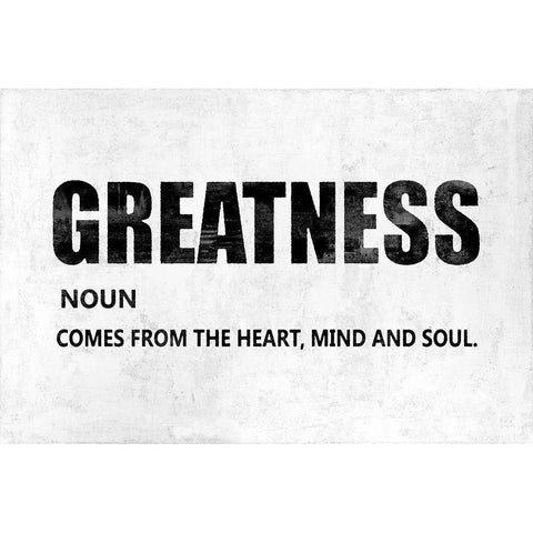 Greatness Black Modern Wood Framed Art Print with Double Matting by MacDowell, Jamie