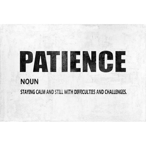 Patience  Black Modern Wood Framed Art Print with Double Matting by MacDowell, Jamie