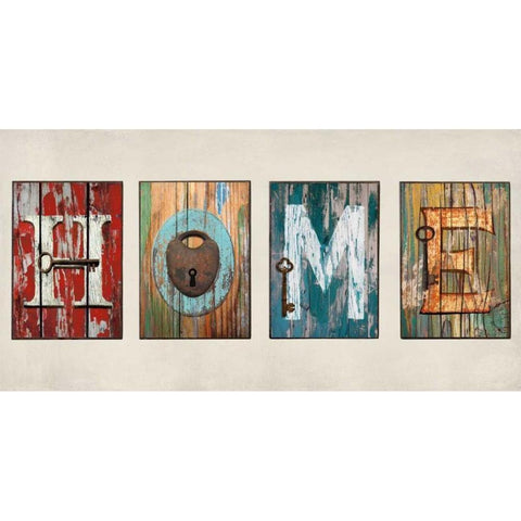 HOME Black Modern Wood Framed Art Print with Double Matting by Macdowell, Janie