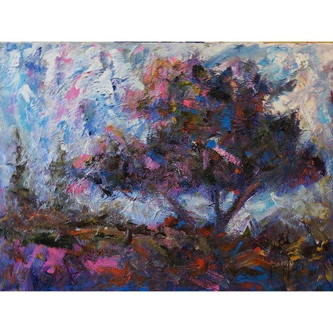 Pastel Tree Gold Ornate Wood Framed Art Print with Double Matting by Foster, Joseph Marshal