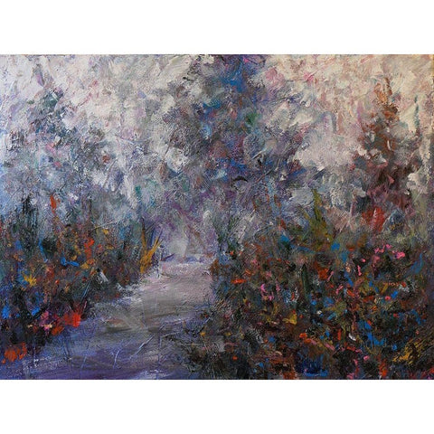 Walking path Black Modern Wood Framed Art Print with Double Matting by Foster, Joseph Marshal