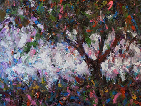 Tree Branch White Modern Wood Framed Art Print with Double Matting by Foster, Joseph Marshal