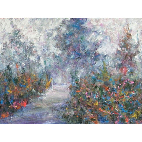 Walking Path II Gold Ornate Wood Framed Art Print with Double Matting by Foster, Joseph Marshal