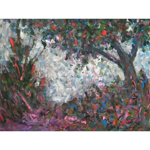 Pastel Tree III Black Modern Wood Framed Art Print by Foster, Joseph Marshal