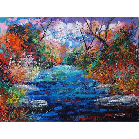 Pond Black Modern Wood Framed Art Print by Foster, Joseph Marshal