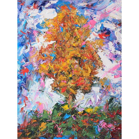 Orange Tree II Black Modern Wood Framed Art Print by Foster, Joseph Marshal