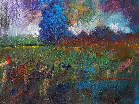 Landscape I White Modern Wood Framed Art Print with Double Matting by Foster, Joseph Marshal