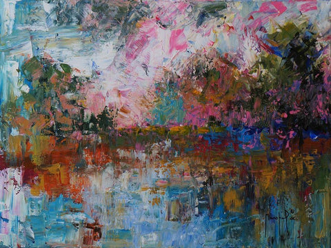 Landscape IV White Modern Wood Framed Art Print with Double Matting by Foster, Joseph Marshal