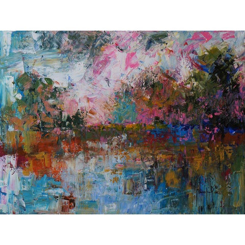 Landscape IV Gold Ornate Wood Framed Art Print with Double Matting by Foster, Joseph Marshal