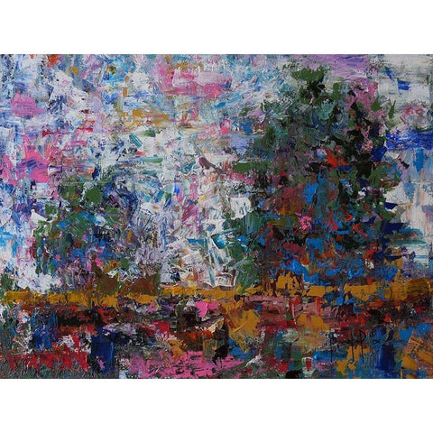 Landscape V Black Modern Wood Framed Art Print with Double Matting by Foster, Joseph Marshal