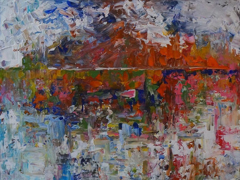 Horizon I Black Ornate Wood Framed Art Print with Double Matting by Foster, Joseph Marshal